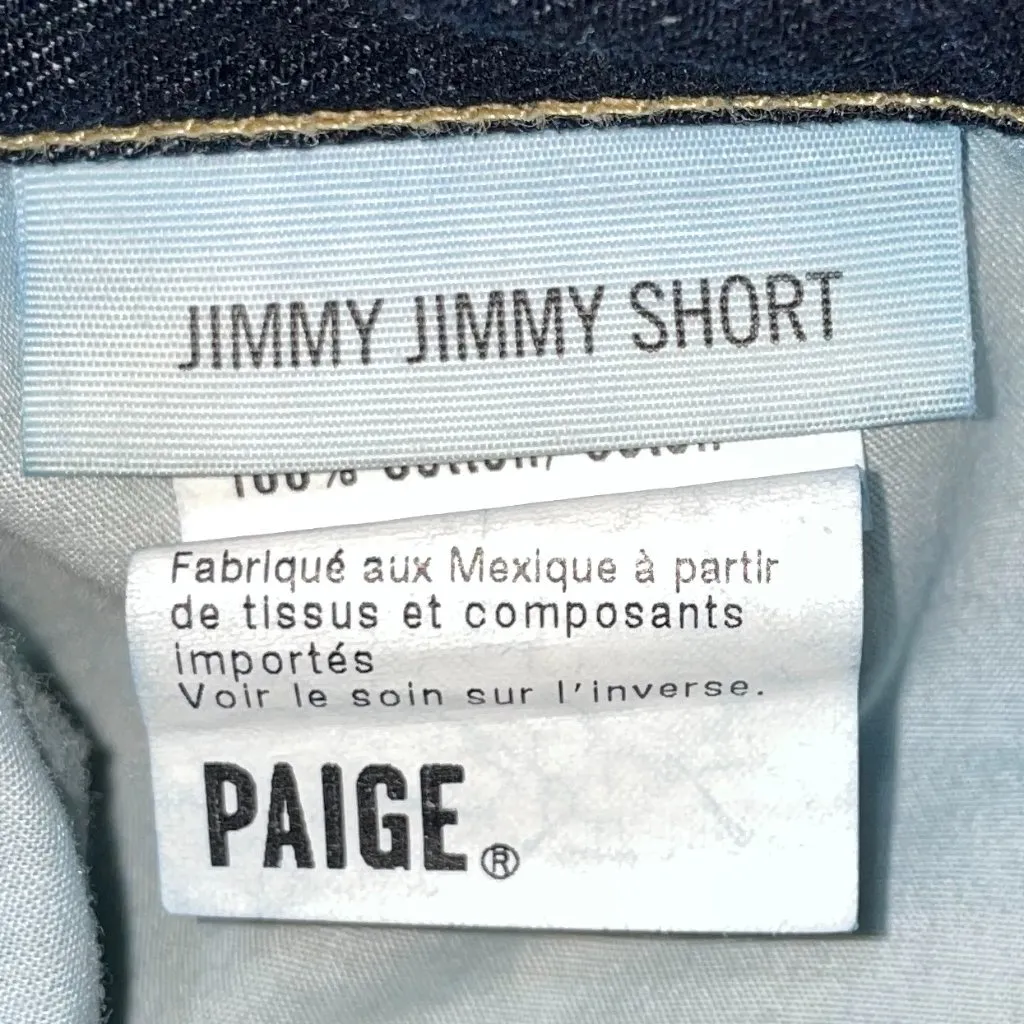PAIGE Jimmy Jimmy Short Denim Jean 3" Cut off Cuffed Shorts Size 28‎ - Image 7