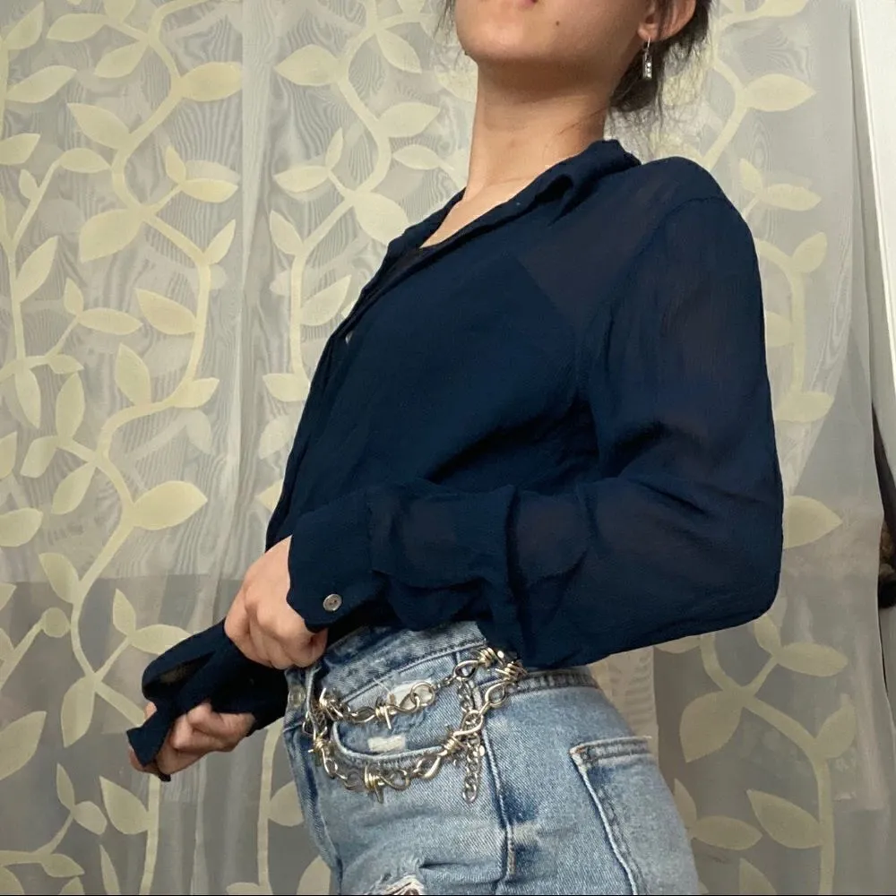 Armani exchange button up blouse - Image 4