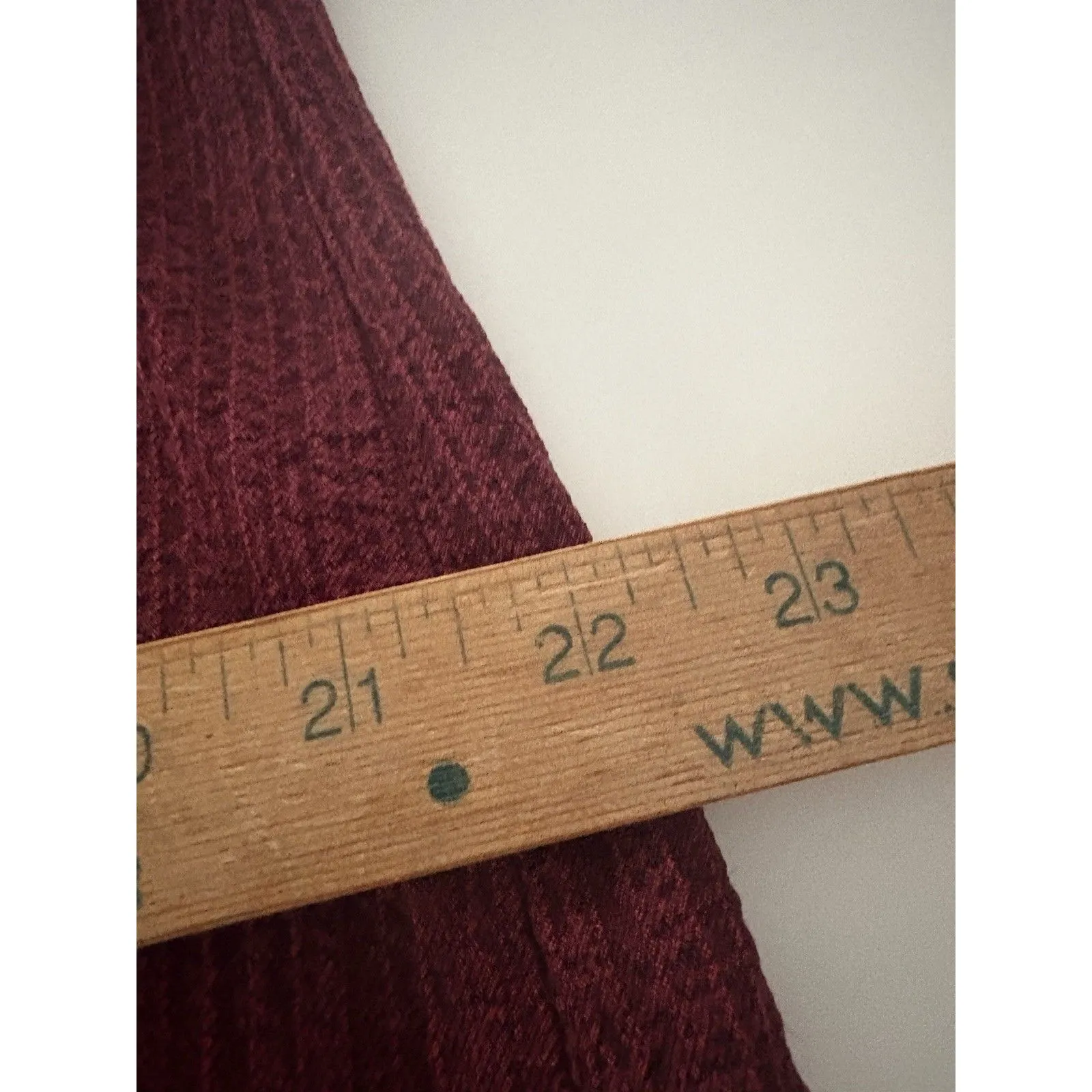 Habitat Seersucker Swing Top Size M Burgundy Elongated Buttons Lightweight Artsy - Image 12