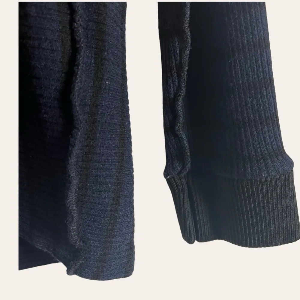 Maison Margiela Long Sleeve Navy Ribbed Oversized Crewneck Knit Sweater Size XS - Image 9