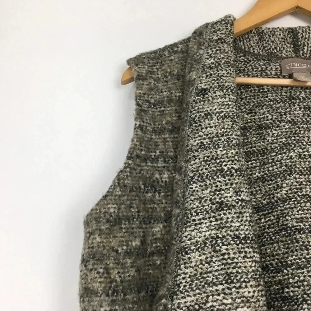 Chicos Sleeveless Open‎ Front Vest Size 2 - Image 2