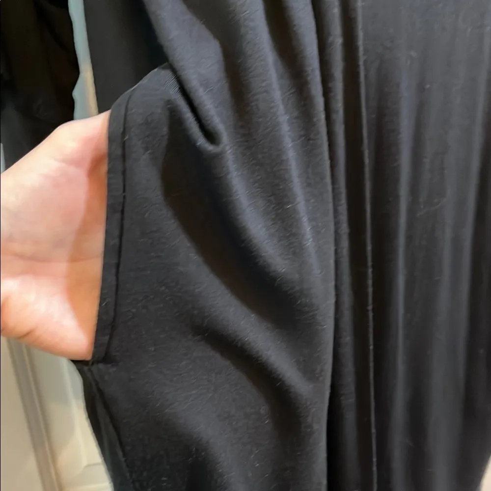 Gilligan & O'Malley Black Wrap Style Stretchy Sleepwear Robe - Image 6