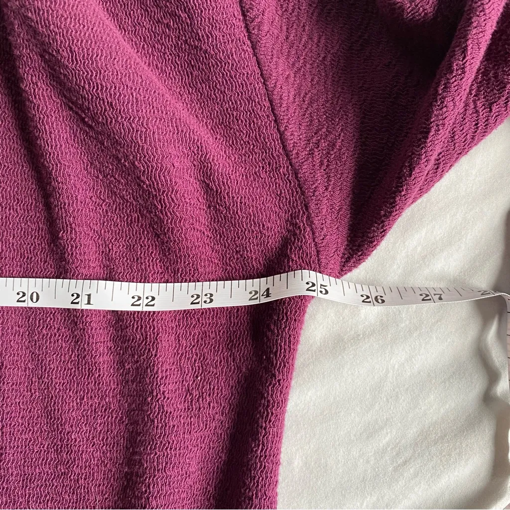 Lou And Grey Textured Quarter Zip Sweater Women Large Purple Cozy Cowl Neck - Image 7