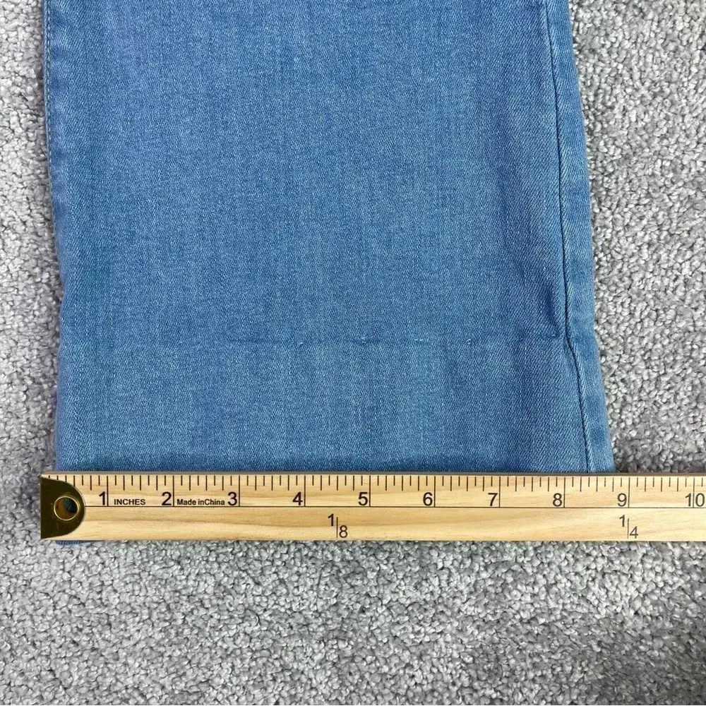 Bagatelle Jeans Women's 29 Blue Cropped Wide Leg High Rise Light Denim Stretch - Image 10