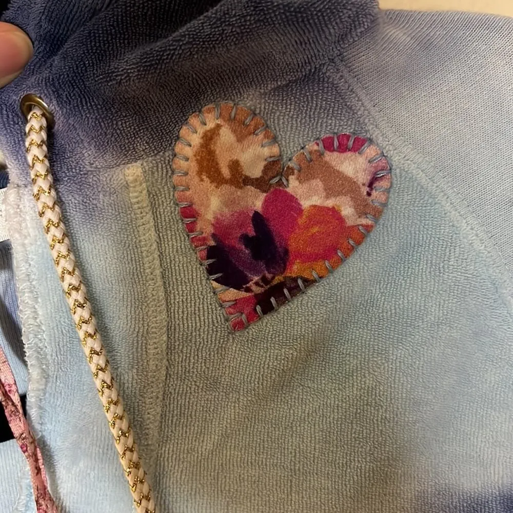 LoveShackFancy Kirby Hoodie Sweater- Blue Wave Size S - Image 10