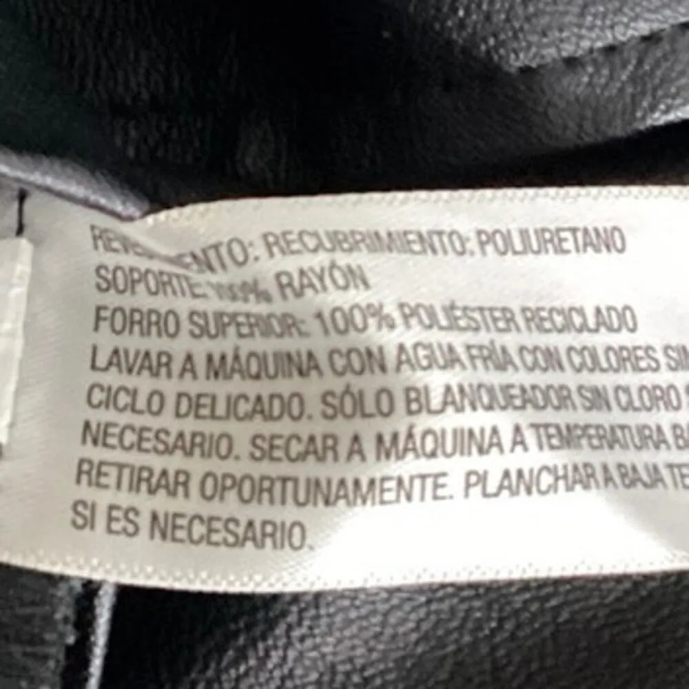 Wild Fable Black Faux Leather Sleeveless Square Neck Zip Up Mini Bodycon Dress S - Image 6