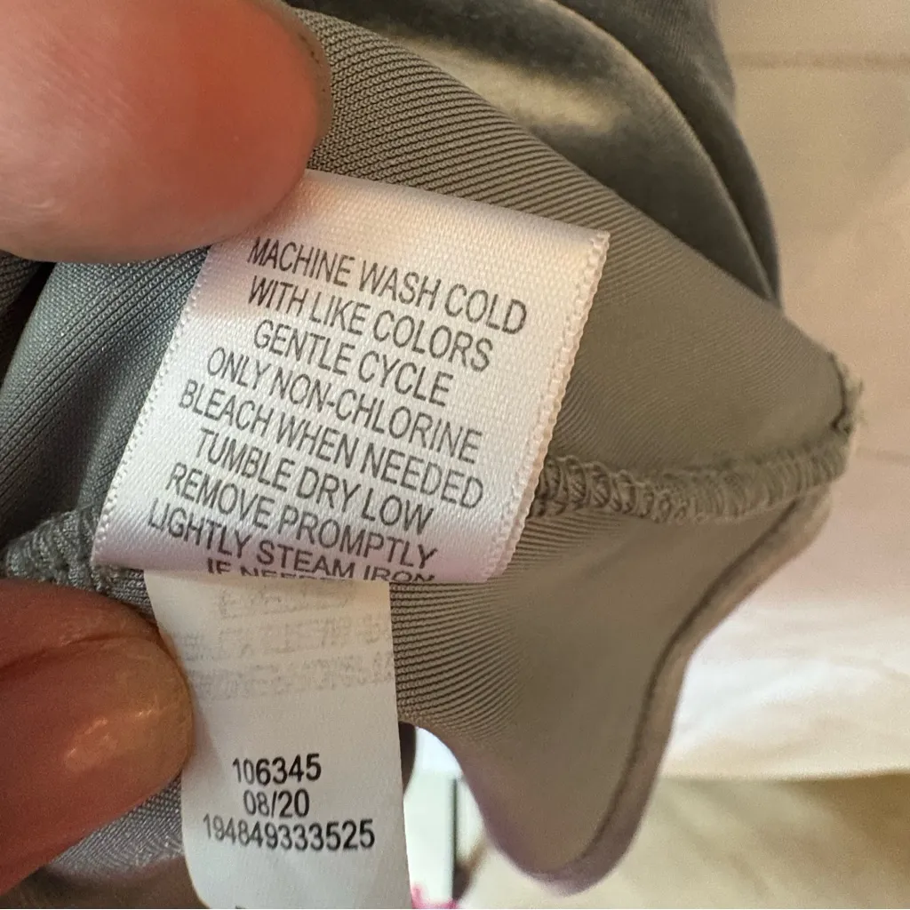 Babydoll Grayish green short dress puffy sleeves size XL Gray - Image 8