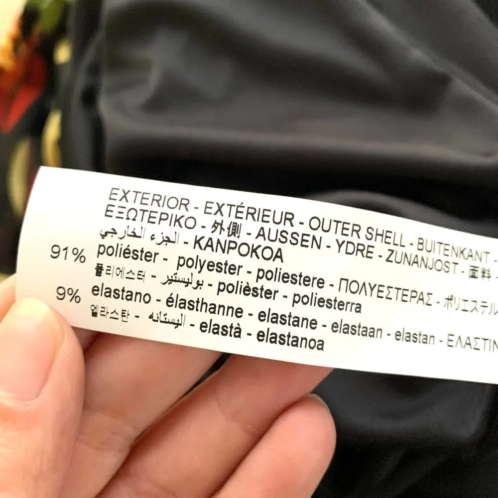 Zara Long Ruched Oil Slick Fabric Maxi Dress with Back Slit in Black - Image 13