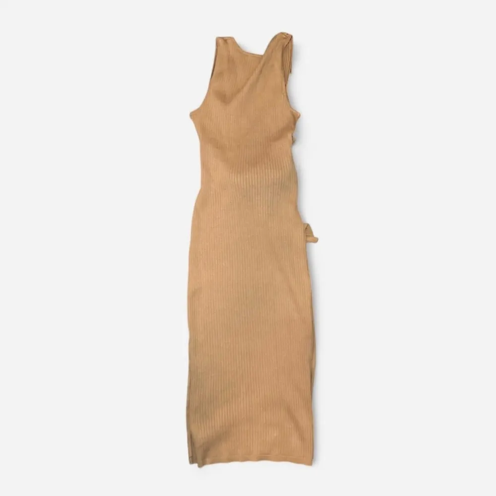 NWT Good American Belted Body Dress in Taupe - Image 3