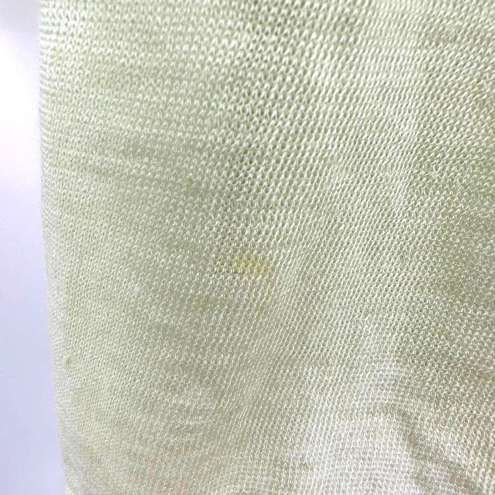 Eileen Fisher size medium petite linen light green lightweight sweater top shirt - Image 3