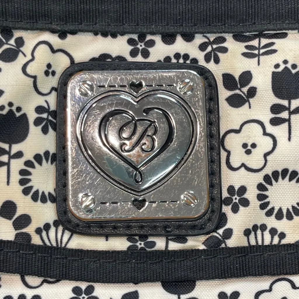 Brighton Floral Crossbody Bag Expandable Zippered Black White‎ Pink Shoulder Bag - Image 7