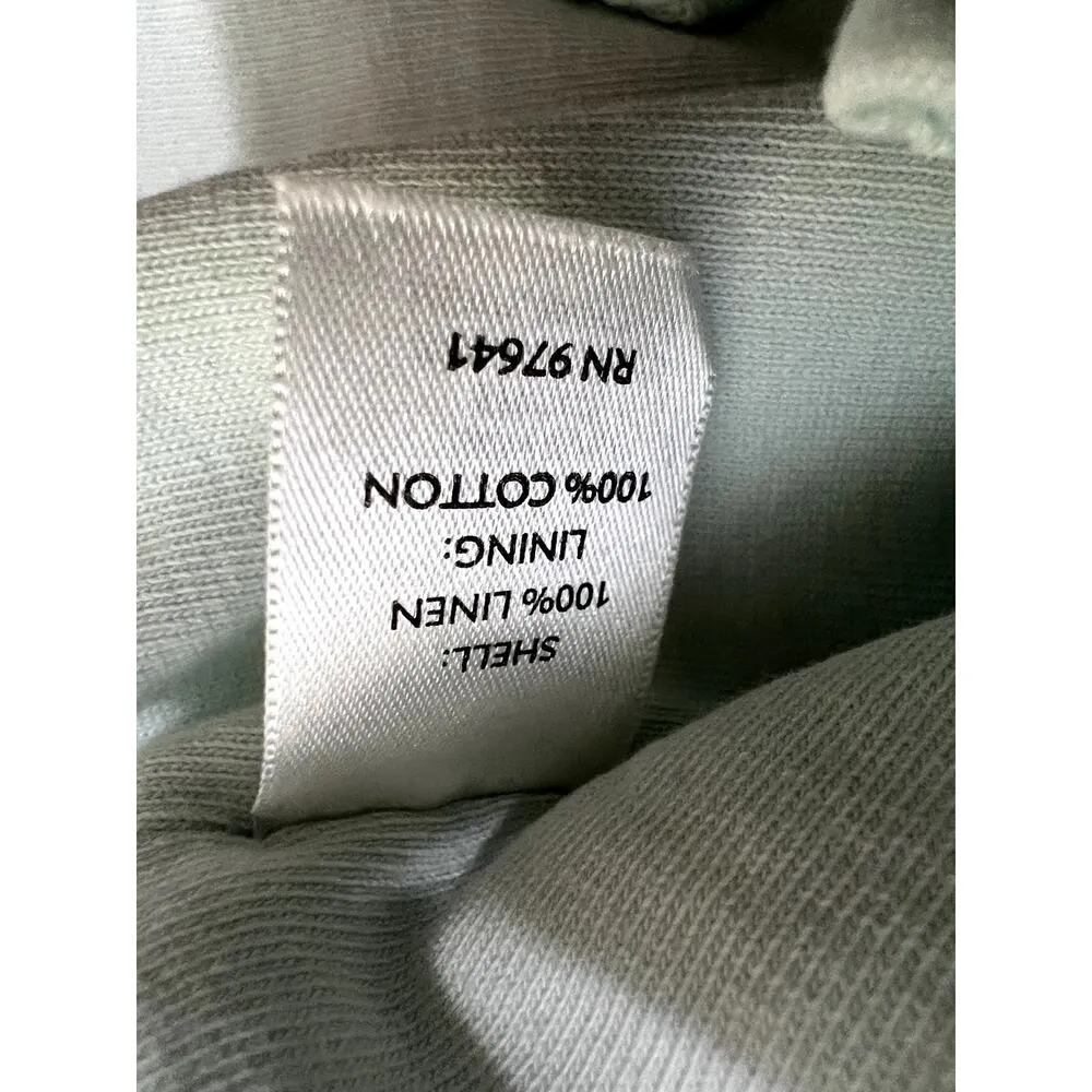 J.Jill womens size large shirt 100% linen popover tunic with cotton lining blue - Image 11