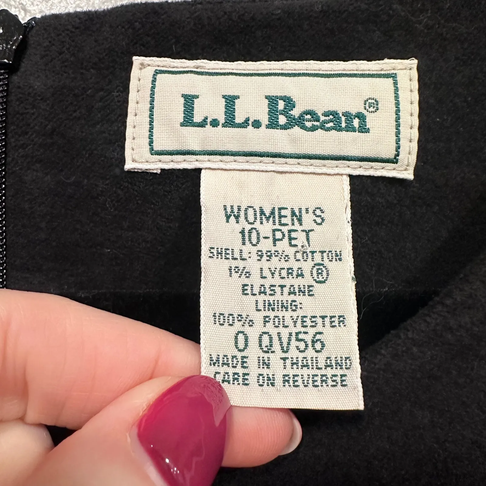LL Bean Women's Black Corduroy Pinafore Dress Size 10 Petite - Image 2