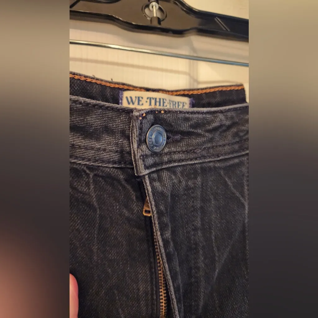 Free People We The Free CRVY Mona Flare Women’s Black Jeans Size 26 - Image 6