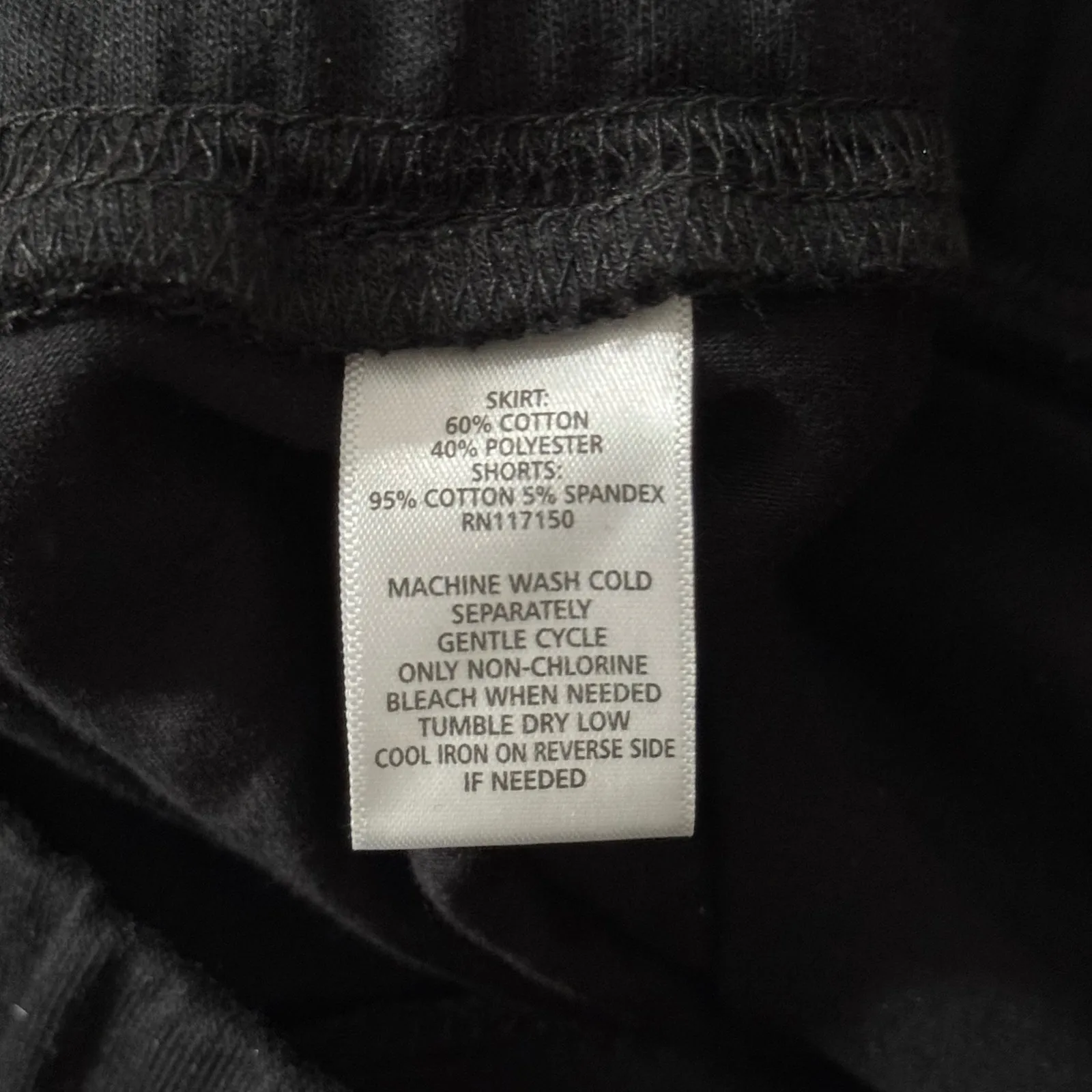 Quacker Factory Black Skort Medium Rhinestone Pocket Coquette Preppy Tennis Chic - Image 6