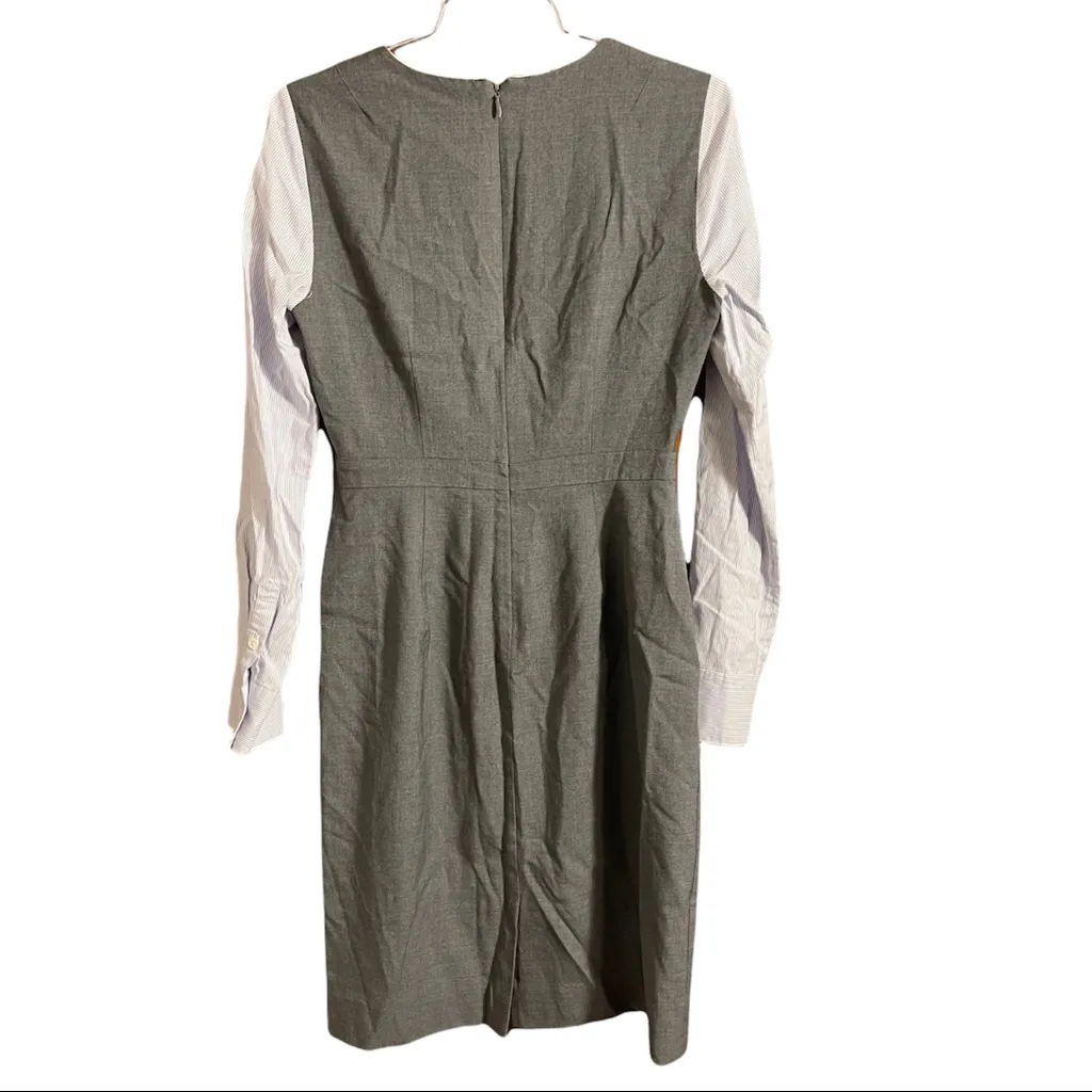 J. Crew Woman's Cottagecore Long Sleeve Knee-Length Wool Blend Dress Size 2 - Image 7
