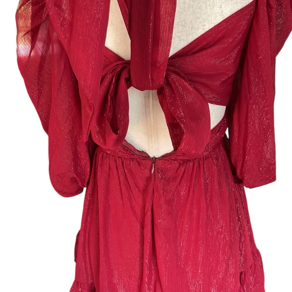 Lucy In The Sky Floral Ruffle Puff Sleeve Babydoll Dress - Image 10