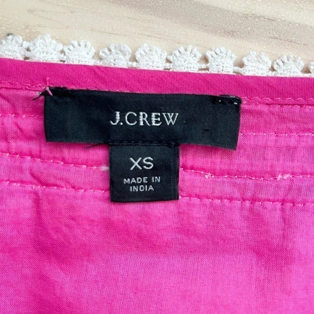 J.Crew Corded Trim Short Tunic Beach Coverup in Neon‎ Flamingo Pink, XS Pink - Image 4