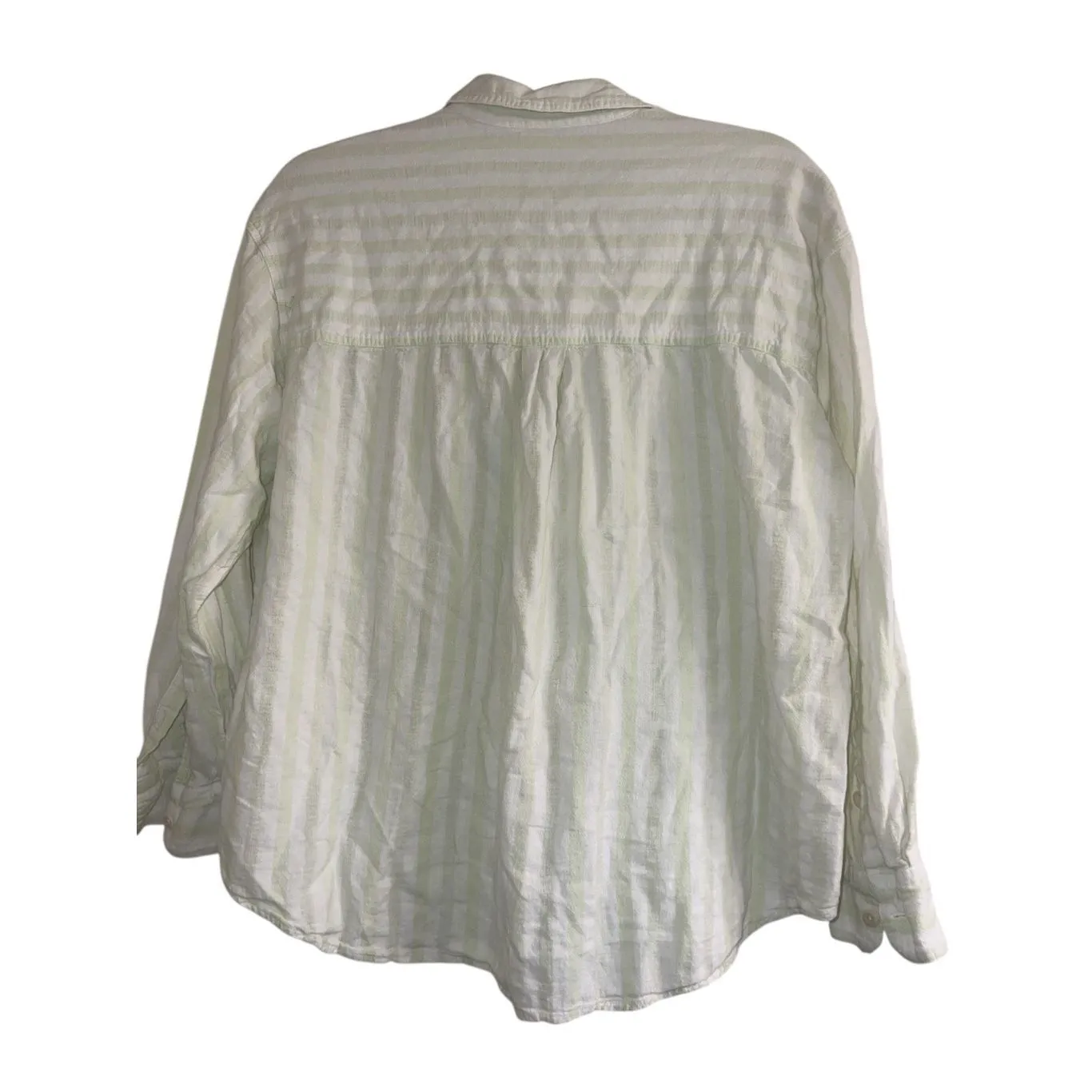 ✨Madewell Linen-Blend Painter Sz Medium Shirt in Eades Stripe✨ - Image 9