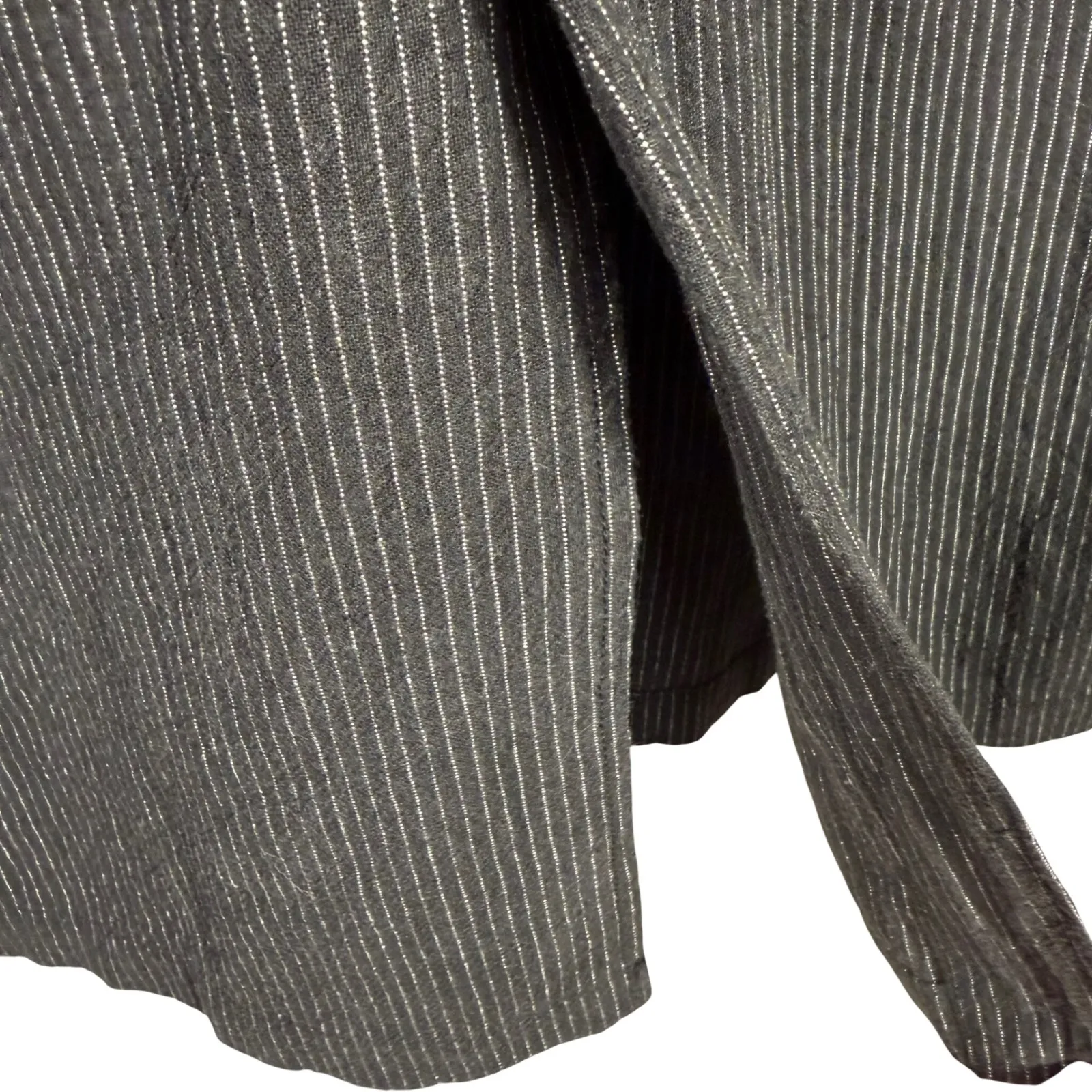 Grade & Gather  Pinstripe Lightweight Jacket Tunic Womens S Longline Button Front - Image 13