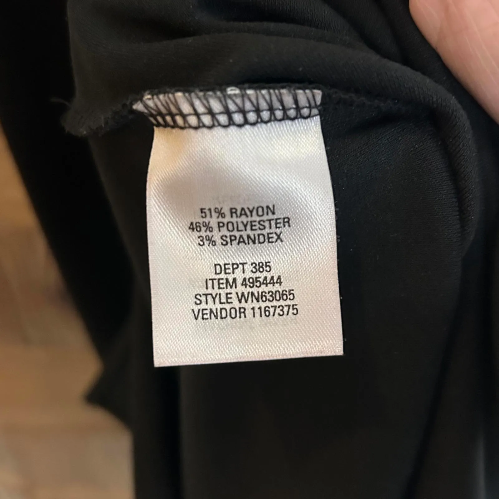 Nordstrom Womens Long Black Maxi Dress Size PXS 3/4 Sleeve Kaftan Bohochic - Image 5