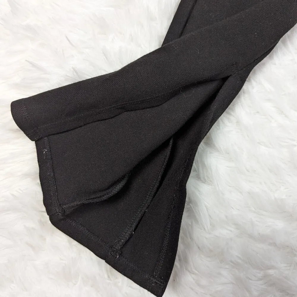 Anine Bing Max Trousers Split Hem High Rise Black Size 34 - Image 7