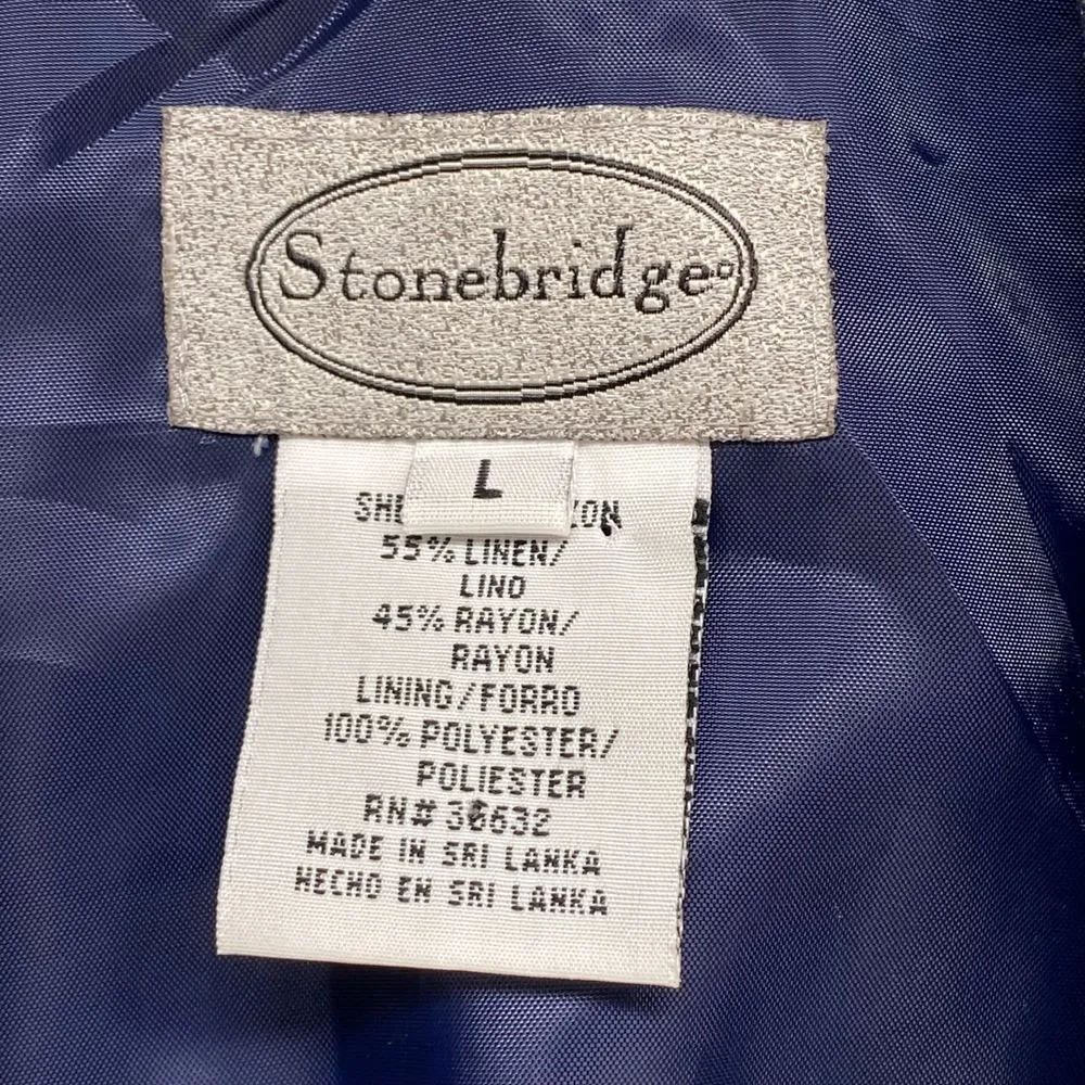 Stonebridge 90s Women's Multicolor Striped‎ Byron Collared Short Blazer Size L Size L - Image 2