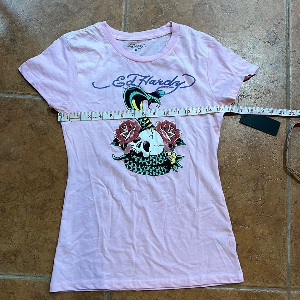 NWT Ed Hardy pink Cobra tshirt size M - Image 6