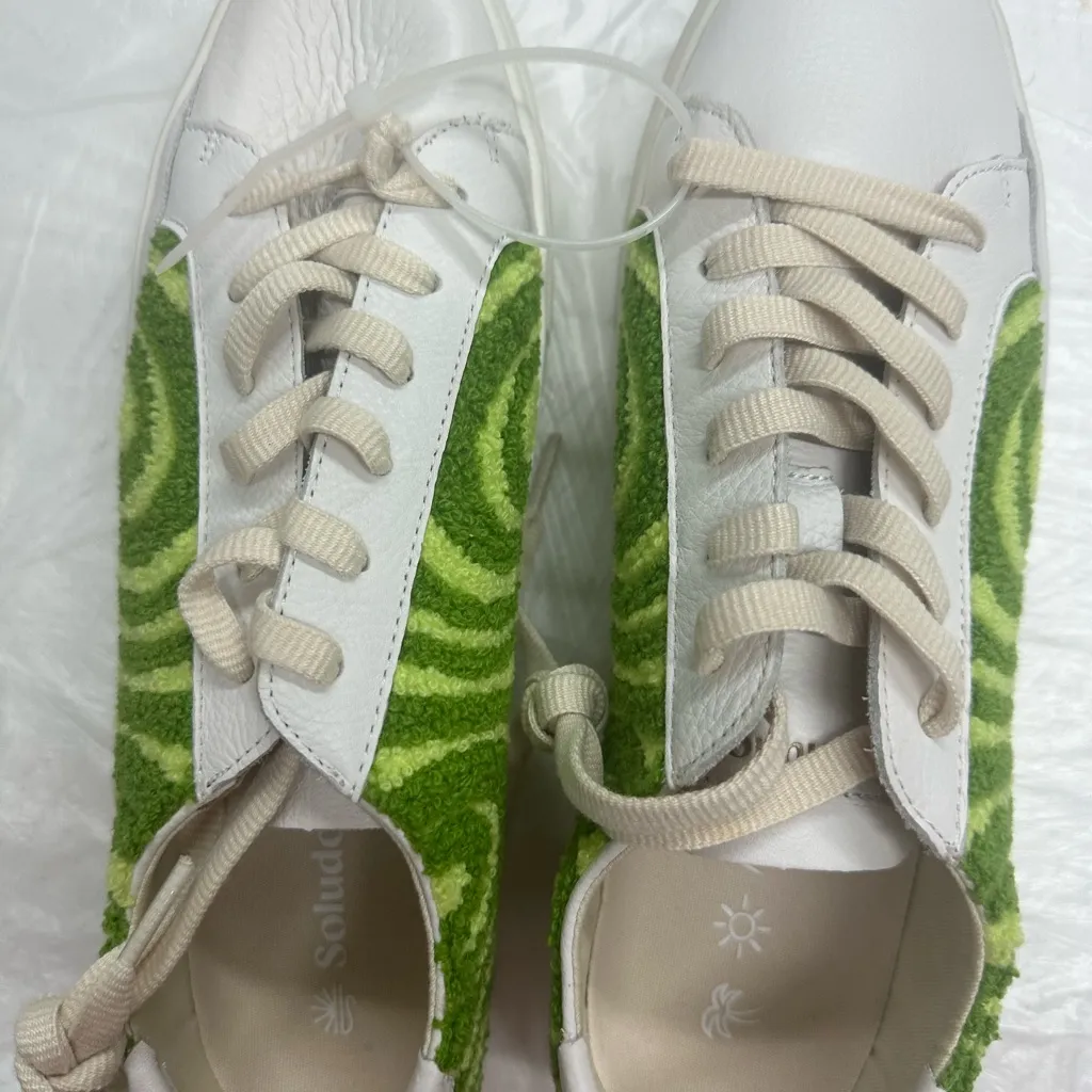 Soludos Women Sneakers Shoes Psychedelic Spiral Green Ibiza Platform SZ … - Image 4