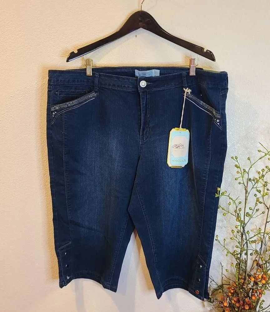 One 5 One Denim Capris Shorts Size 20W - Image 3