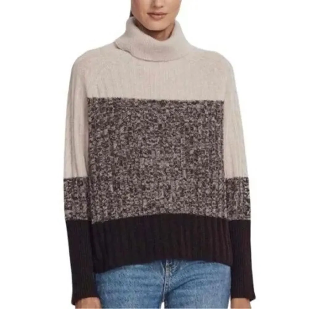 360 Cashmere Skull Cashmere Brown Zena Turtleneck Cashmere Sweater Sz.M NWT - Image 2