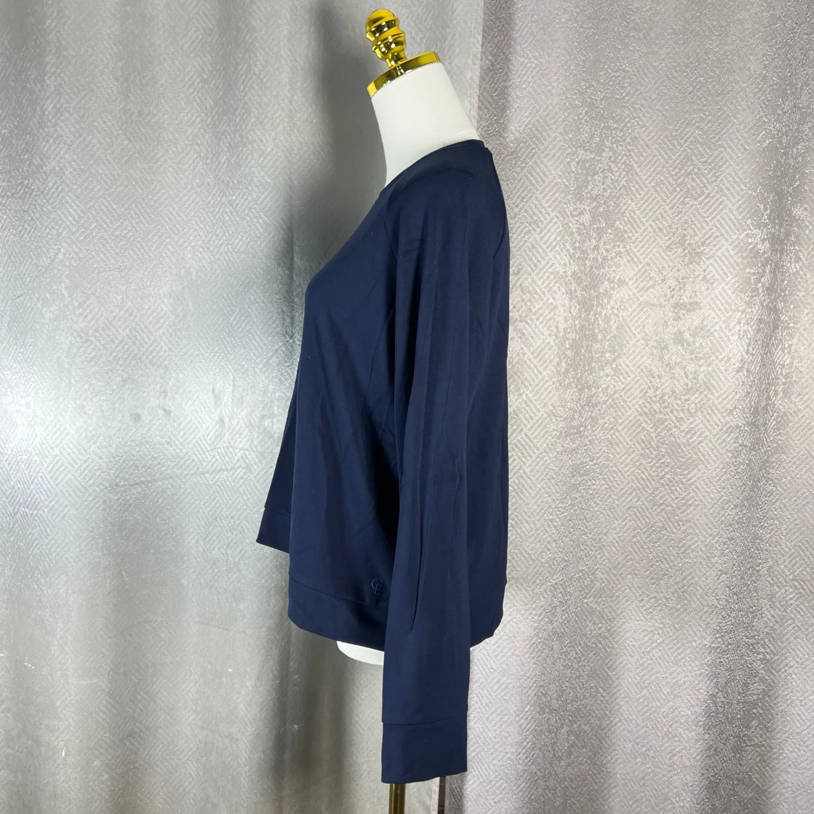 Cozy Earth Navy Blue Raglan Sleeve Crewneck Sweatshirt Top Size M Size M - Image 5