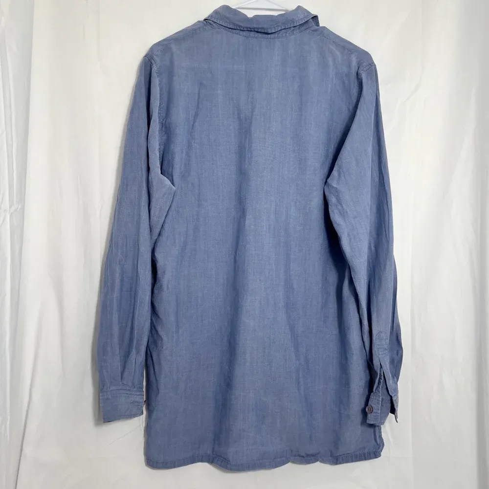 Pendleton Women's  Blue Long Sleeve Button Up Shirt Size‎ L Tall Stained - Image 2