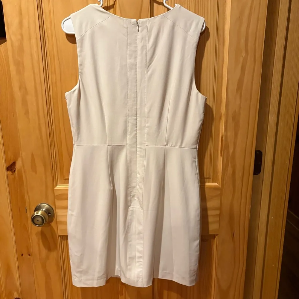 Forever 21 Women's Sleeveless Dress off white Sz L open detail front color - Image 2