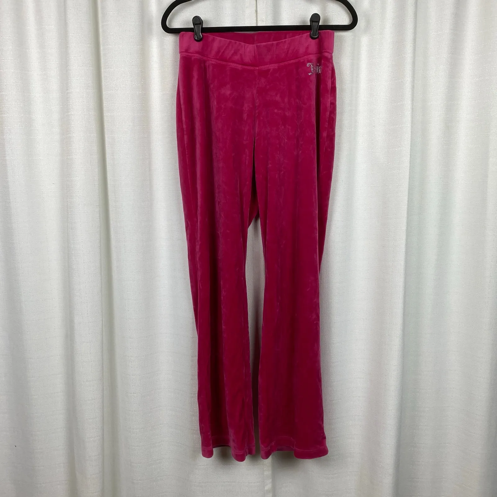 Juicy Couture Vintage Hot Pink Velour Track Suit Pants Sz.M Jacket Sz.XL - Image 2