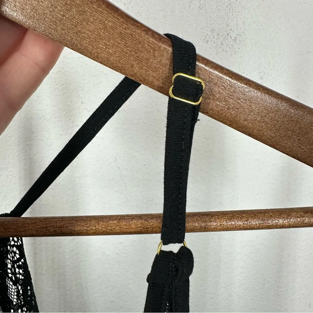 Floral Nikrooz Black Lace Trimmed Racerback Pajama Intimate Top Size‎ Large NWT - Image 4