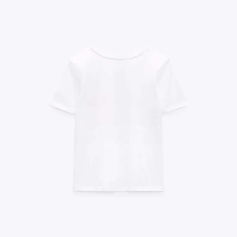 NWT ZARA Crochet Handmade Pocket Short Sleeve T Shirt Small - Image 6