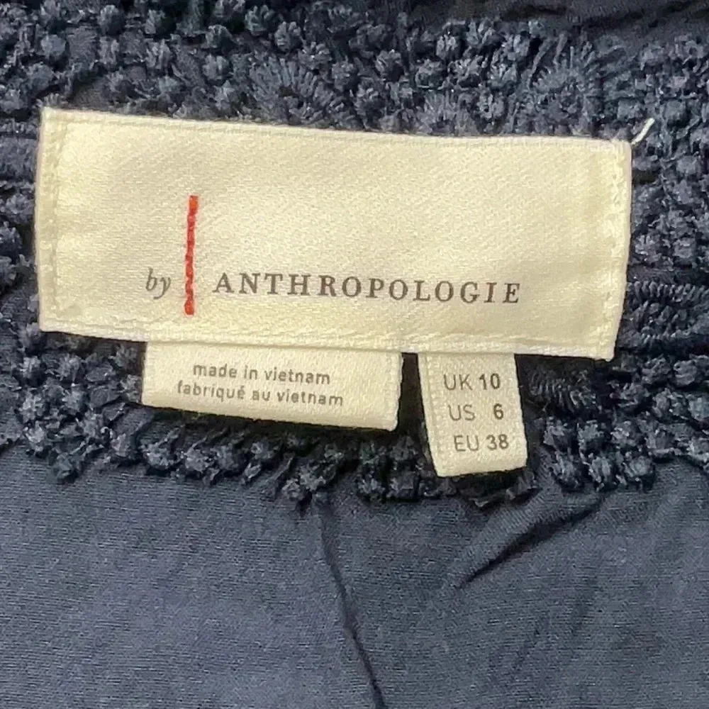 Anthropologie Navy Charleston Lace Mini Dress Women’s Size 6 Small - Image 7