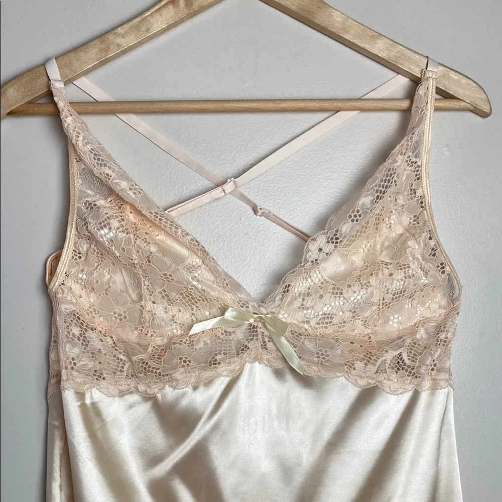 Zaful Satin Lace Trim Slip Dress Teddy Size M - Image 2