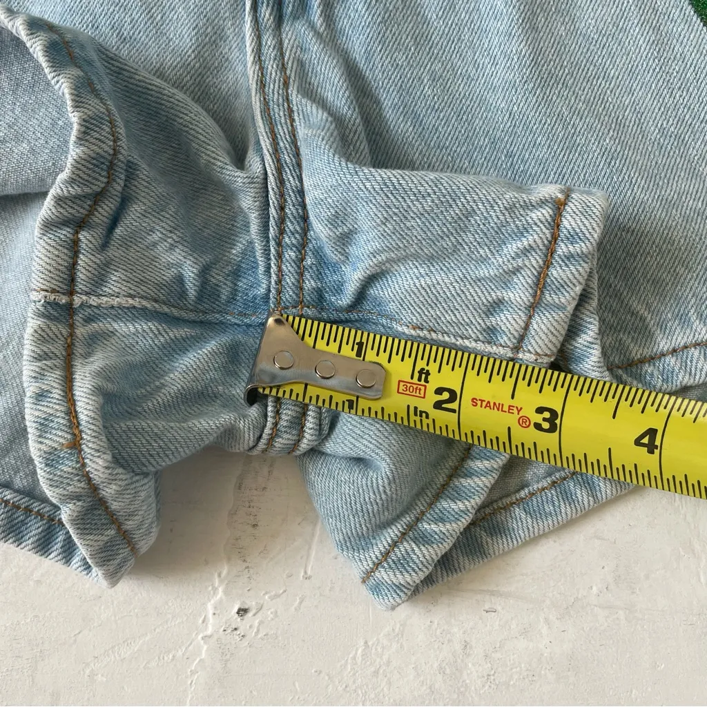 Levi's × Farm Rio RARE Bird of Paradise Parrot Ribcage Jean Shorts Size 31 Blue - Image 11