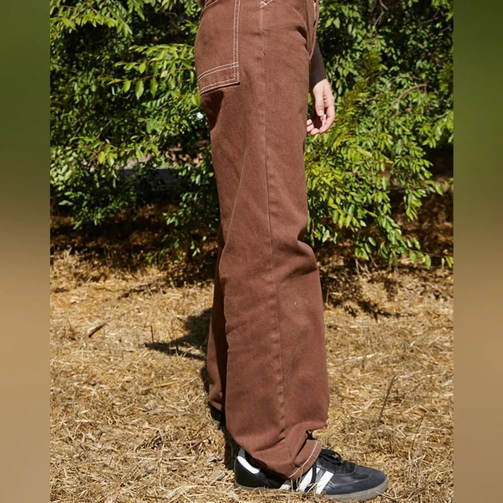 Pacific Sun āļø John Galt Carpenter Pants Small Brown Canvas Skateboard š¹ Pants - Image 3