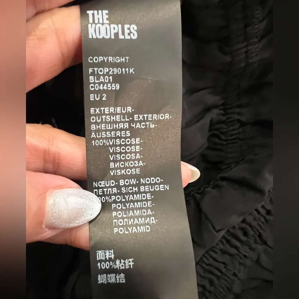 The Kooples Court A Bretelle Top, Size 2 French/ US Medium NWT Crop Top Straps - Image 10