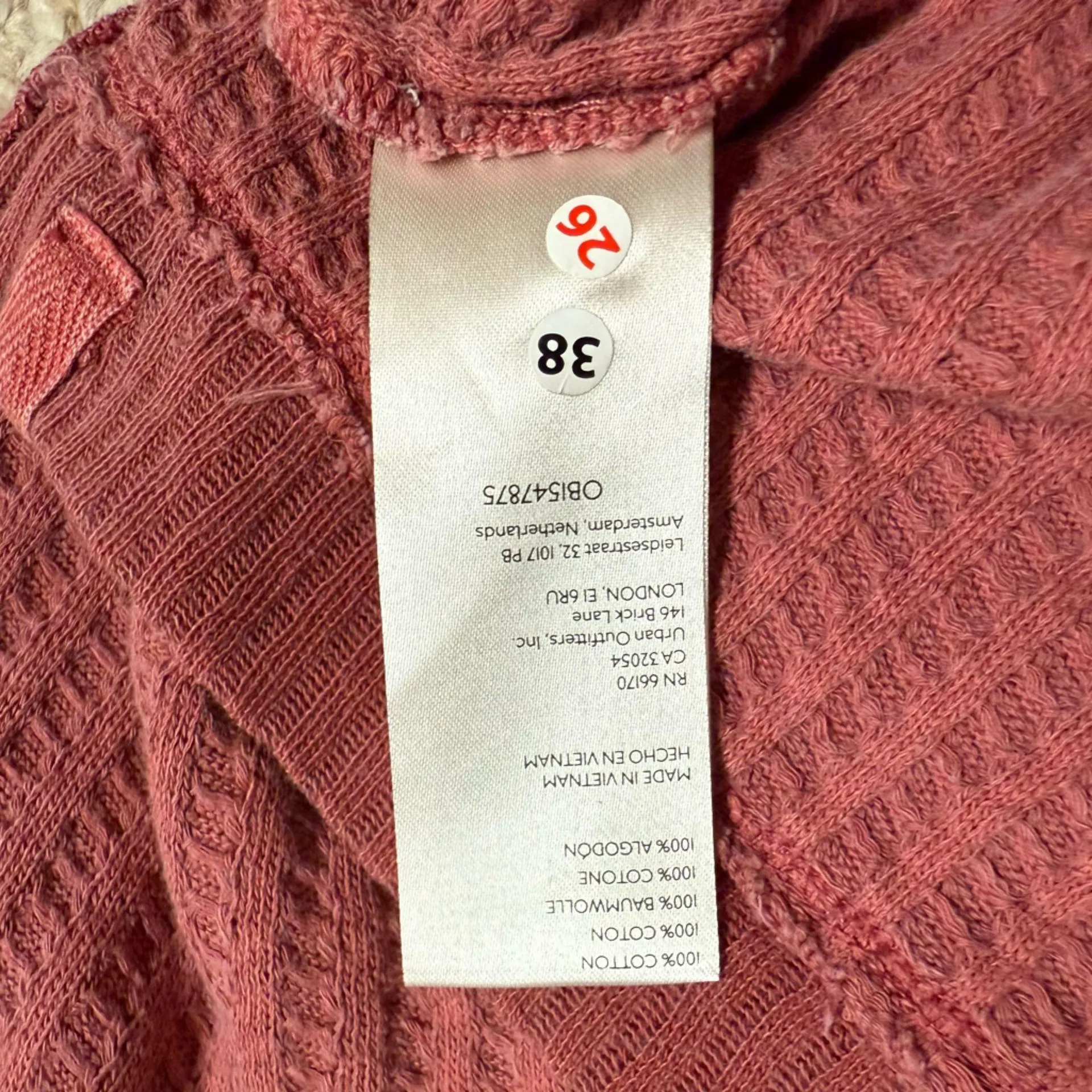 We The Free New Magic Waffle Knit Thermal Long Sleeve Top in Cowboy Size Large - Image 8