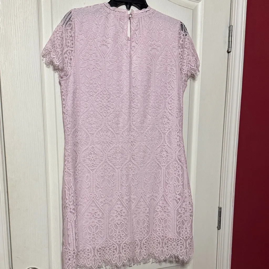 Miami Light Pink Lace Midi Dress - Image 2