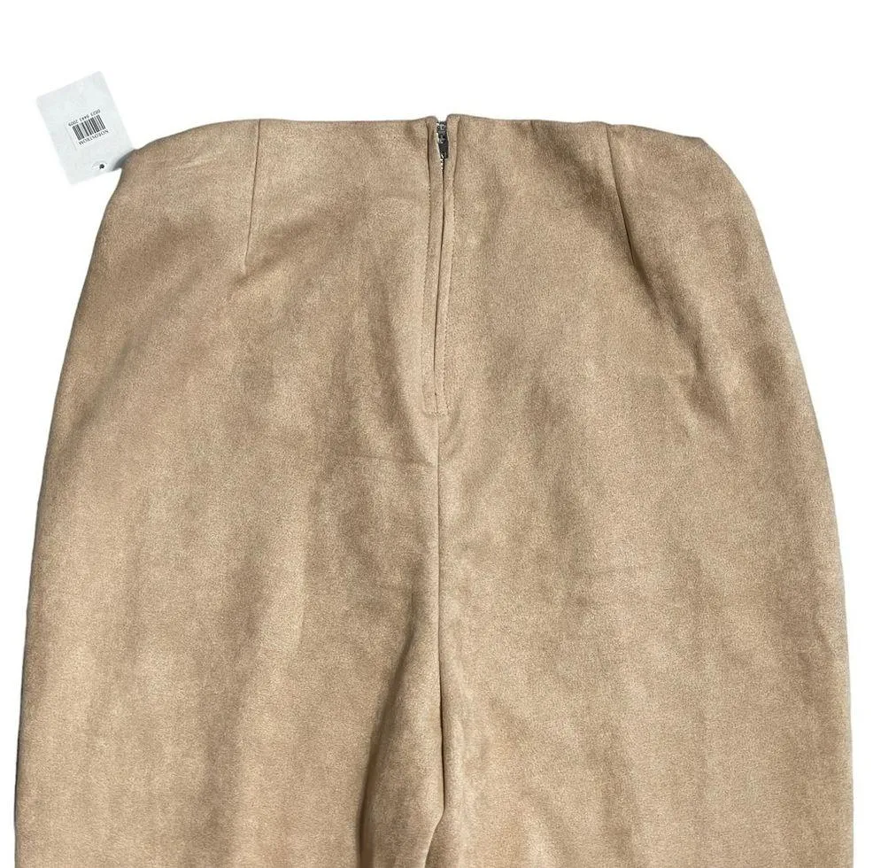 BLANKNYC Tan Faux Suede Tapered Skinny Pants 30 - Image 5