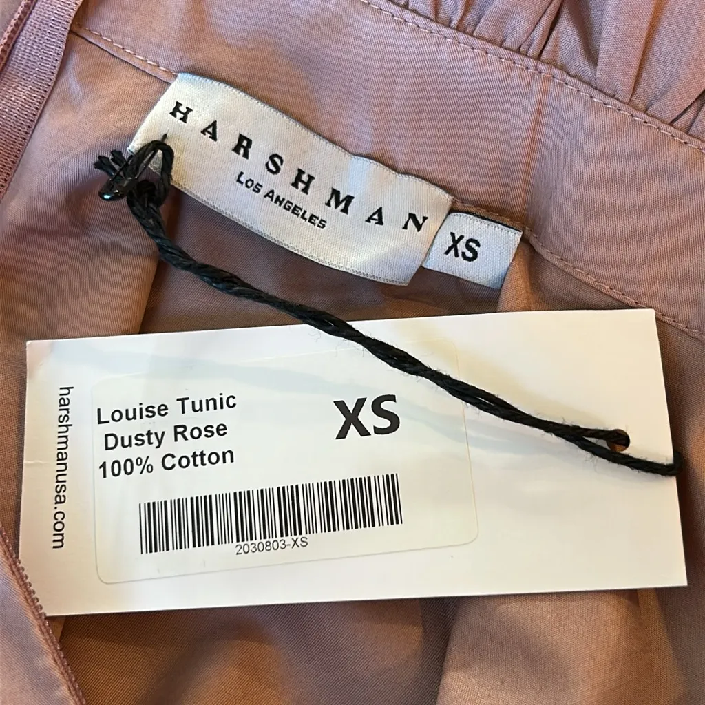 NWT Harshman Louise Tunic in Dusty Rose High Ruffle Neck Size XS Pink - Image 7