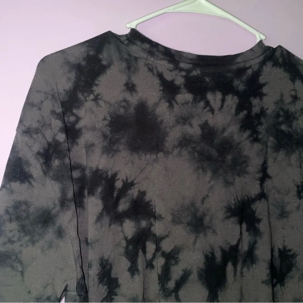 Poison Band M Graphic Tee Shirt Black Tie Dye w Fringe Size M - Image 6