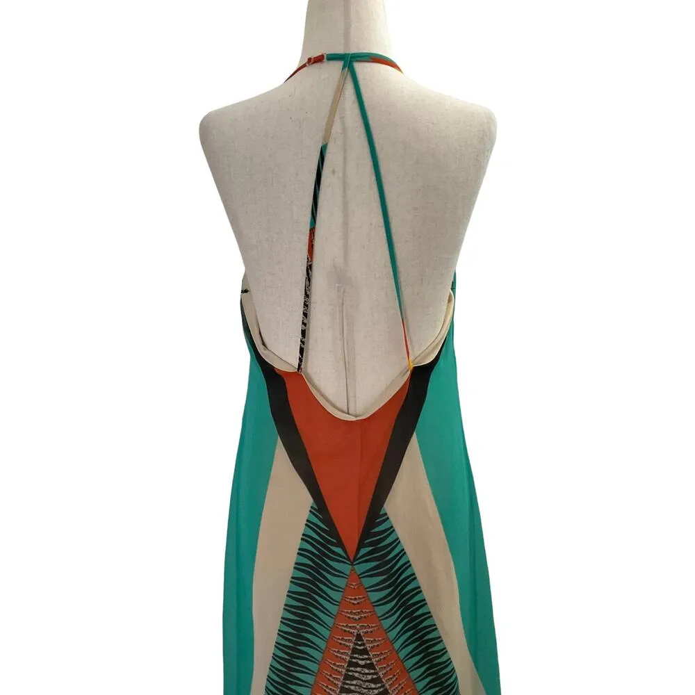 Paper Crane Multicolor Maxi Dress Women Size Medium | 25-18 - Image 4