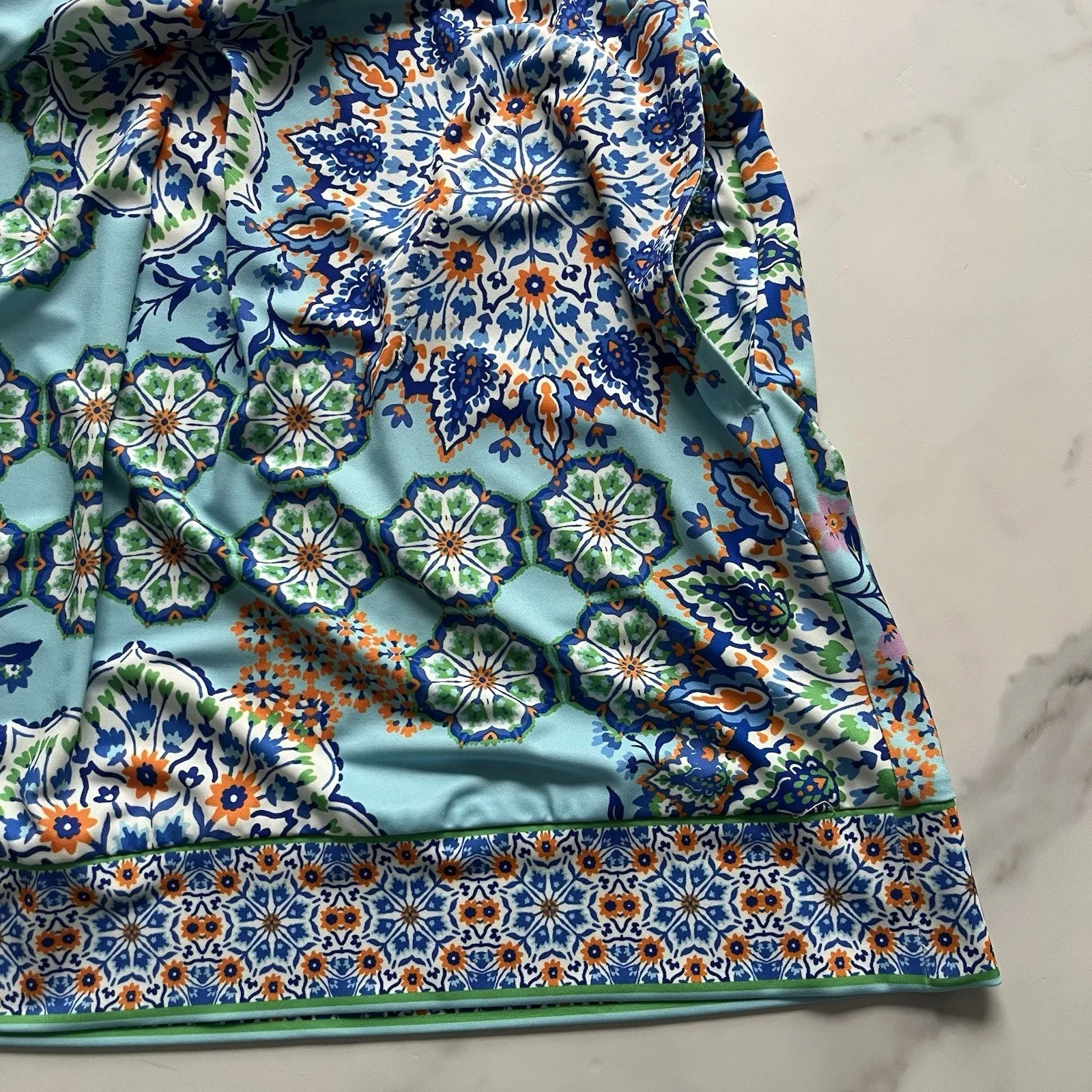 Hale Bob Dakota jersey mini dress beaded blue Size XS boho chic tunic coastal - Image 8