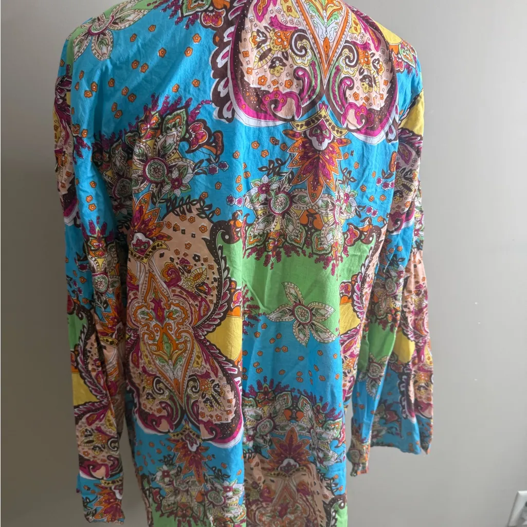 Saint Tropez West Multicolor Paisley Tunic size 1x - Image 13